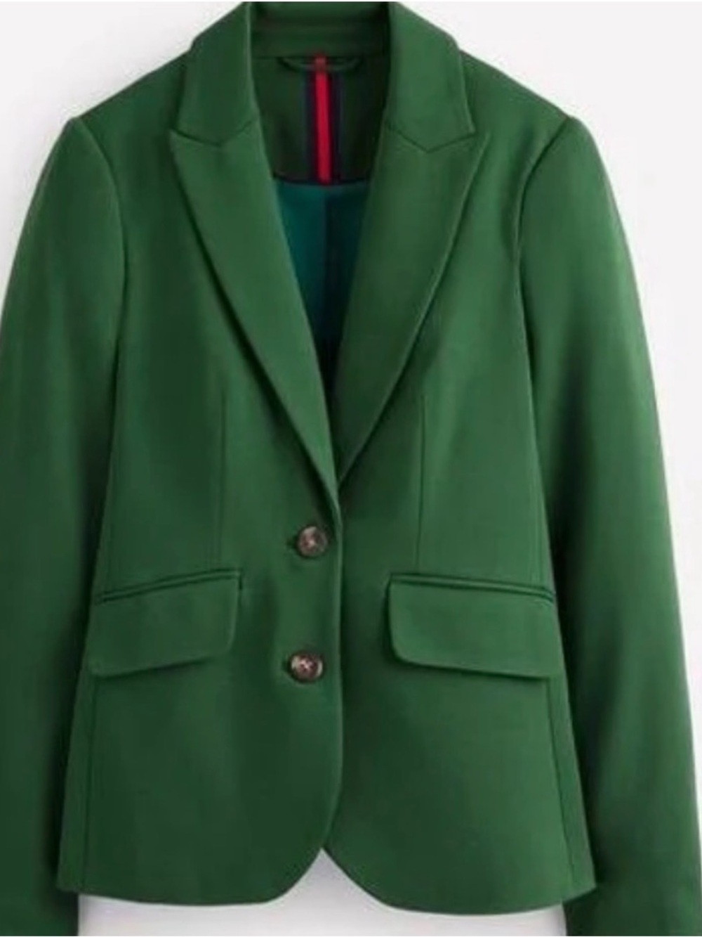 Boden Emerald Green Tailored Single-Breasted Blazer